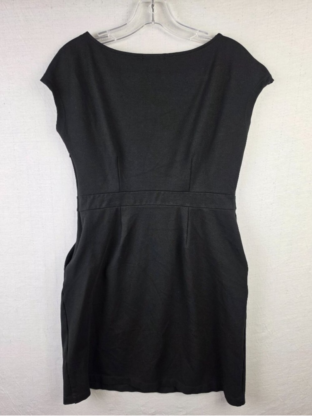 Quince Black Cap-Sleeve Midi Sheath Dress - Picture 5 of 8